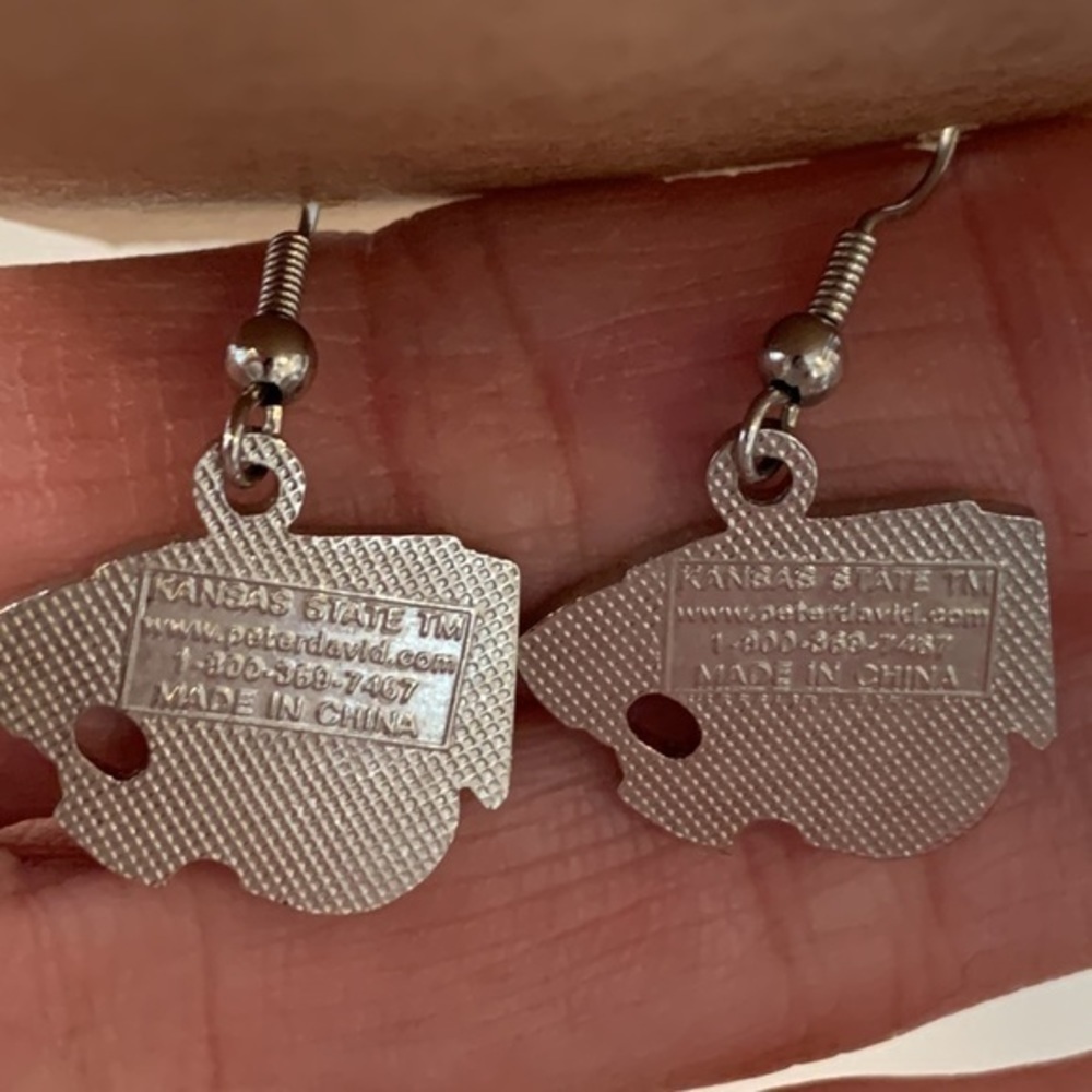 💐5/25 Kansas state enamel purple panthers heads dangle - Picture 3 of 5